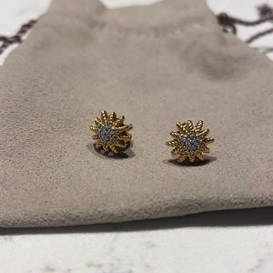 David Yurman Starburst Earrings with Diamonds in 18k rose Gold, 10mm